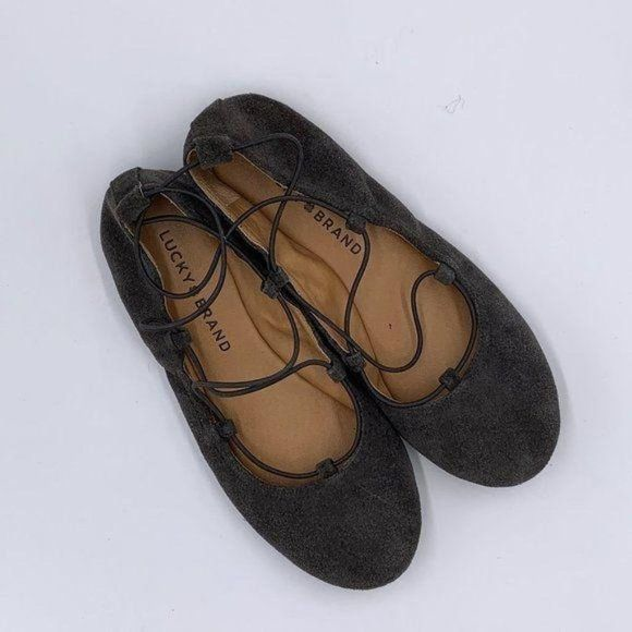 Lucky Brand Shoes - Lucky Brand GrayFaux‎ Suede Flats
